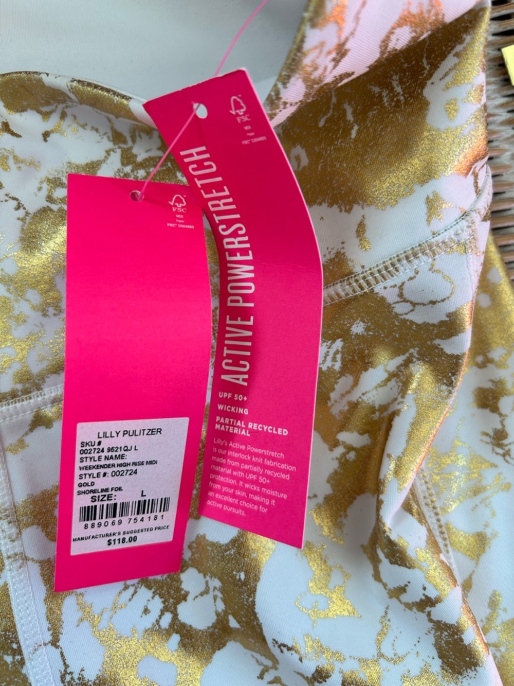 Lilly Pulitzer Luxletic Weekender High-Rise Midi Leggings size large #90 - Picture 7 of 11